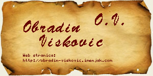 Obradin Višković vizit kartica